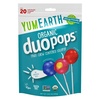 image:imageYumEarth Organic Duo Pops Lollipops with Fruit Chew Centers  Allergy Friendly Top 9 Free No Artificial Dyes Non GMO Gluten Free Vegan Candy Snacks  Individually Wrapped Pops 20 Count Pack of 1