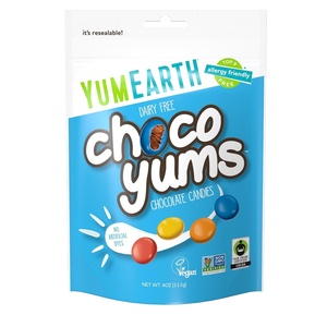 image:imageYumEarth Choco Yums Fun Size Vegan Milk Chocolate Candy  Bulk Bag of Dairy Allergen and Dye Free Chocolate Candies  4oz Bag