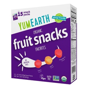 image:imageYumEarth Organic Fruit Snacks Pack of 15  07 oz Snack Packs  Non GMO Gluten Free Vegan Dye FreeFruit