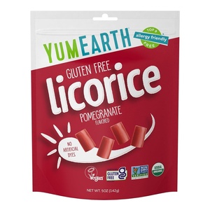 image:imageYumEarth Organic Gluten Free Pomegranate Licorice Snack Packs  Allergy Friendly Gluten Free NonGMO Vegan No Artificial Dyes  5 Ounce Pack of 1Pomegranate