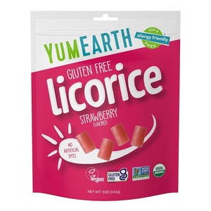 image:imageYumEarth Organic Gluten Free Pomegranate Licorice Snack Packs  Allergy Friendly Gluten Free NonGMO Vegan No Artificial Dyes  5 Ounce Pack of 1Strawberry