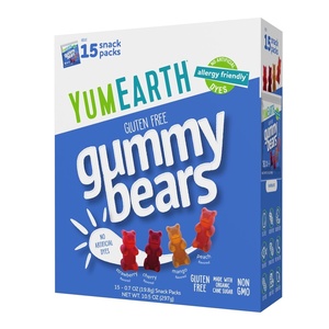 image:imageYumEarth Organic Gummy Bears  Fruity Gummy Candy Snack Packs Gluten Free Snacks for Kids  Allergy Friendly NonGMO No Artificial Dyes  Assorted Flavors 105 oz Pack of 1507 Ounce Pack of 15