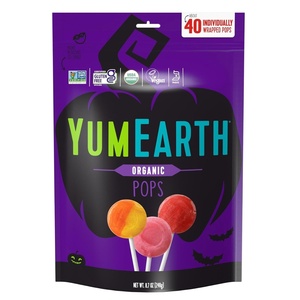image:imageYumEarth Organic Halloween Variety Box  Allergy Friendly Top 9 Free No Artificial Dyes Non GMO Gluten Free Vegan Candy Snacks Individually Wrapped Pack of 50Lollipops