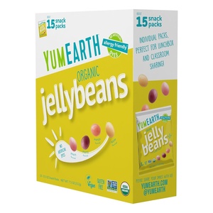 image:imageYumEarth Organic Jelly Beans  Fruity Candy Snack Packs Gluten Free Snacks for Kids  Allergy Friendly NonGMO No Artificial Dyes  Assorted Flavors 75 oz Pack of 15