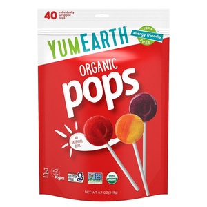 image:imageYumEarth Organic Pops Variety Pack 40 Fruit Flavored Favorites Lollipops Allergy Friendly Gluten Free NonGMO Vegan No Artificial Flavors or DyesVariety Pack