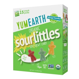 image:imageYumEarth Organic Sour Littles Chewy Candy  Allergy Friendly Top 9 Free No Artificial Dyes Non GMO Gluten Free Vegan Candy Snacks  5 Ounce Bag05 Ounce Pack of 15