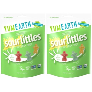 image:imageYumEarth Organic Sour Littles Chewy Candy  Allergy Friendly Top 9 Free No Artificial Dyes Non GMO Gluten Free Vegan Candy Snacks  5 Ounce Bag5 Ounce Pack of 2