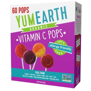 image:imageYumEarth Organic Vitamin C Pops Variety Pack 250 Fruit Flavored Favorites Lollipops Allergy Friendly Gluten Free NonGMO Vegan No Artificial DyesVitamin C Pops Variety Pack
